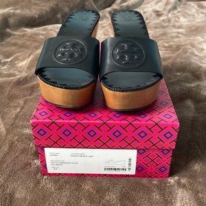 Tory Burch Patty Wedge Slide, Black